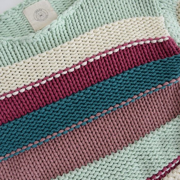 Urban Outfitters Crewneck Chunky Knit Striped Sweater - Picture 3 of 6